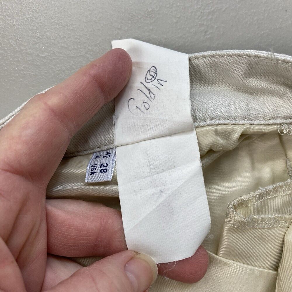 Armani Jeans Womens 28 Beige Mid Rise Ankle Straight Stretch 30x27 Neutral AJ - Picture 15 of 16